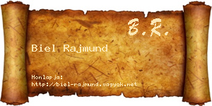 Biel Rajmund névjegykártya